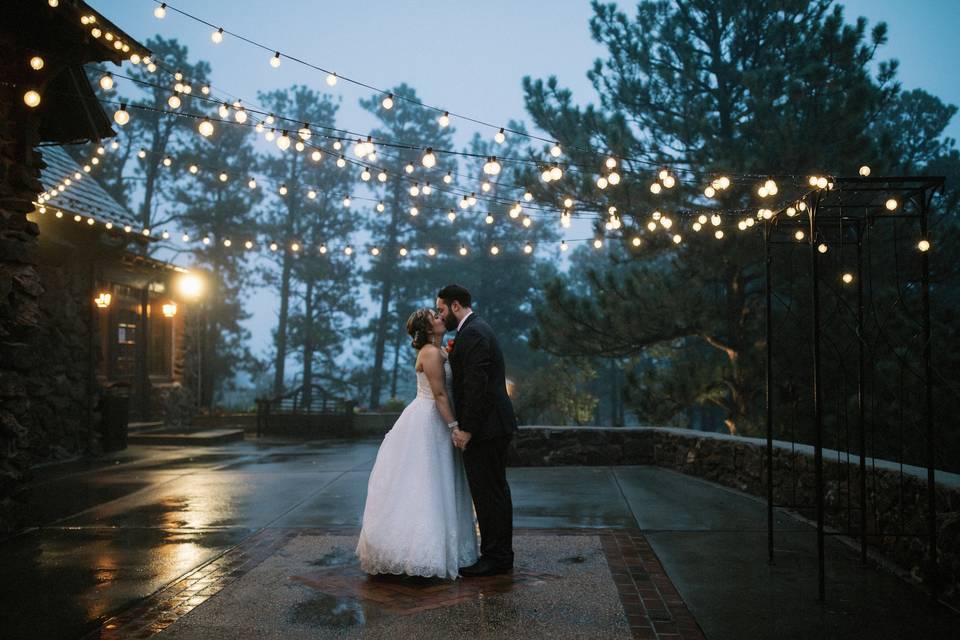 Bistro Lights in the Rain