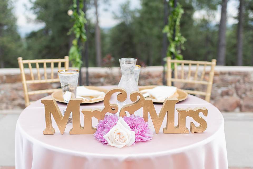 Back Patio Sweetheart Table