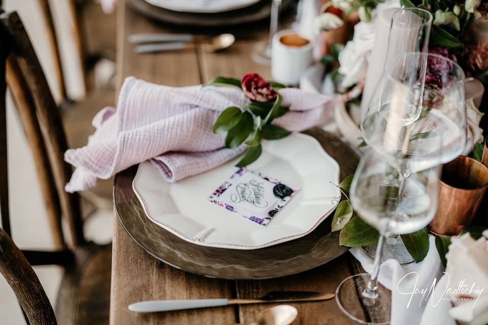 Wedding table details