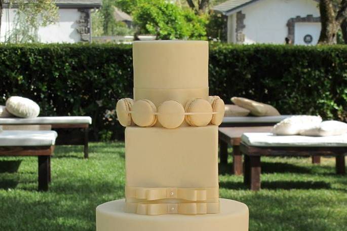 French Macaron Wedding Cake at B. R. Cohn Winery, Glen Ellen, CA.  By Let's Do Cake!