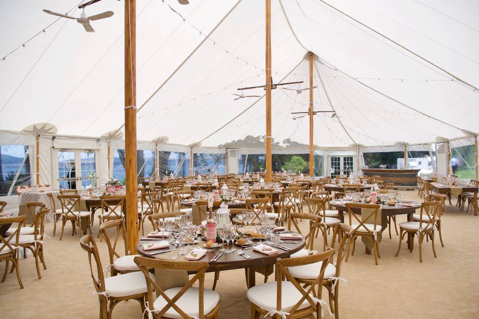 Rustic tables and chairs