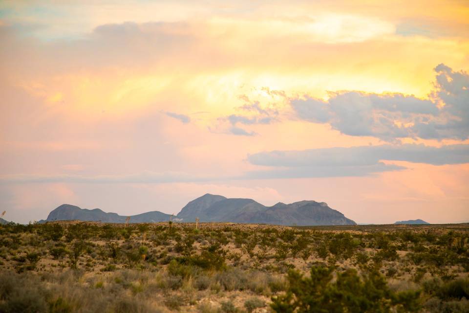 Sunset facing agua fria