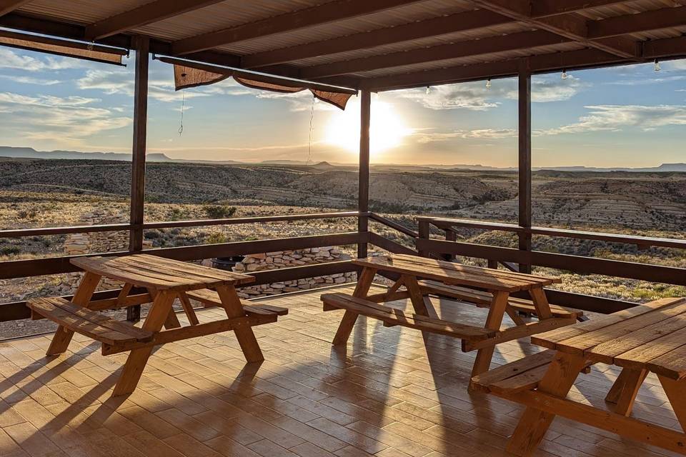 Deck facing Sunset