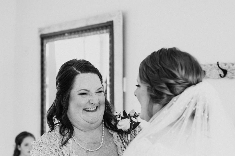 Mother/Daughter getting ready