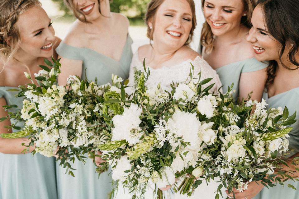 Bride and Bridesmaids