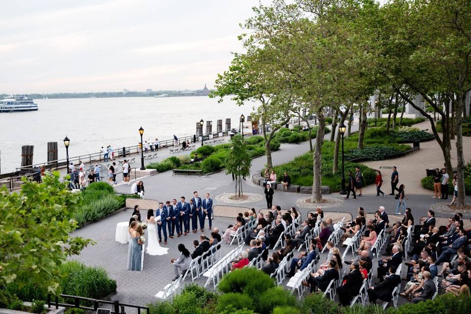 Outdoor wedding ceremony