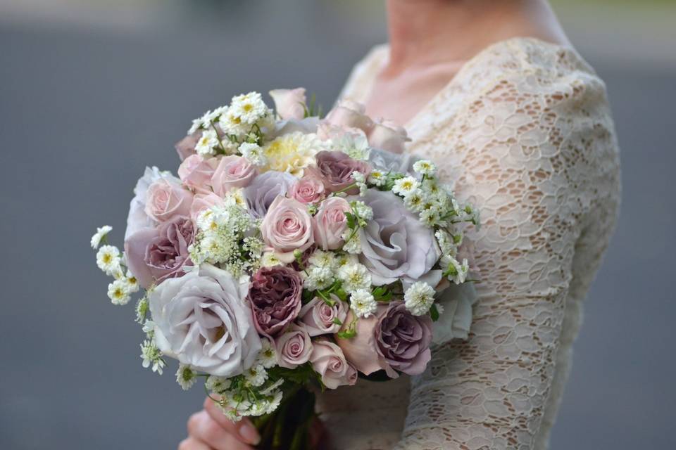 Vintage Purple Bridal Bouquet