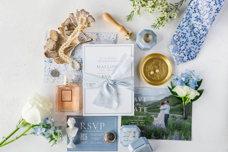 Invitation flatlay