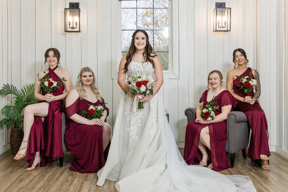 Editorial bridal party