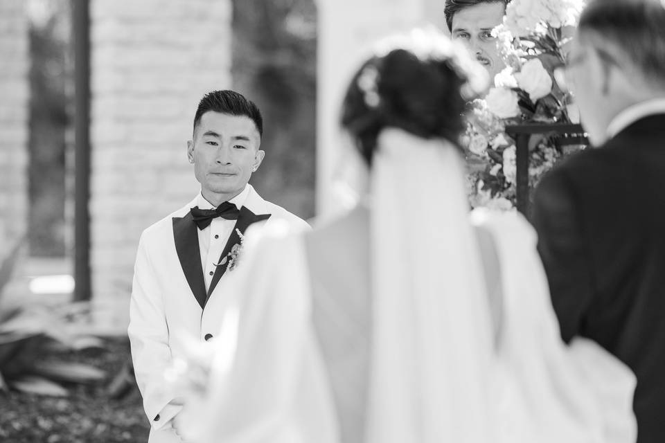 Groom first look