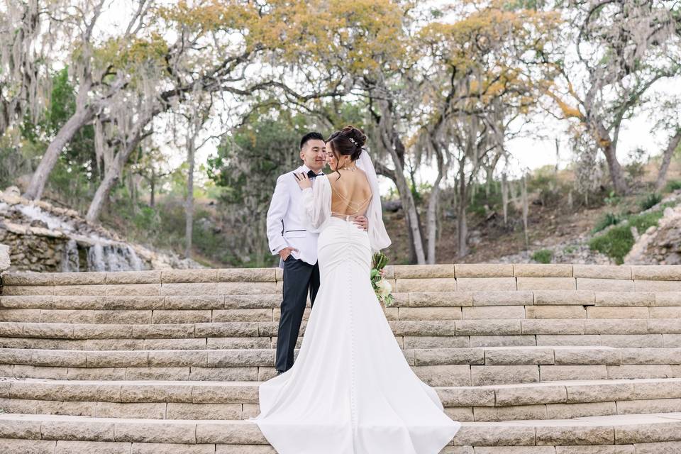 Newlyweds stairs