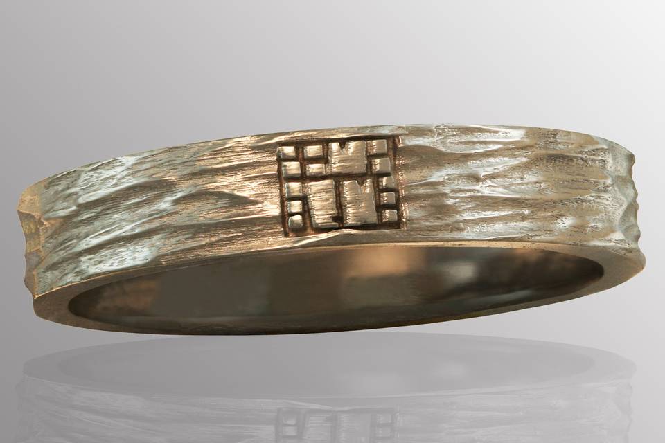 Urban ring with river texture