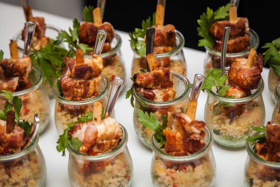 Curried chicken small plates