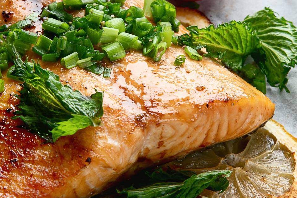 Roasted salmon