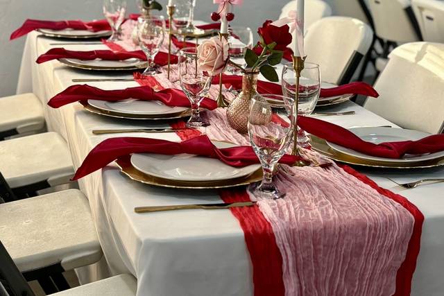 Baby shower long table
