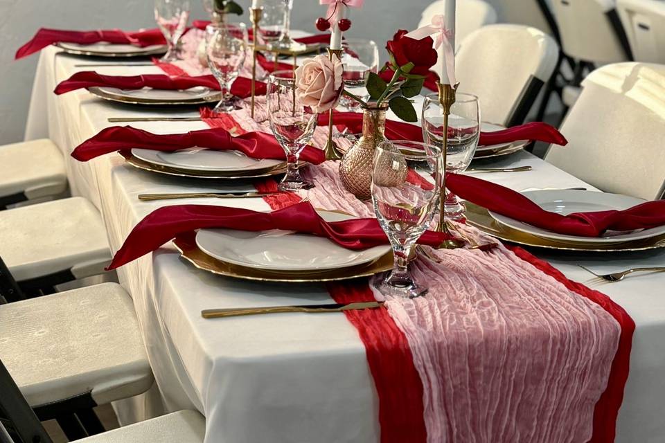 Baby shower long table
