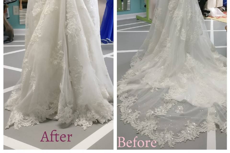 Before and after alterations