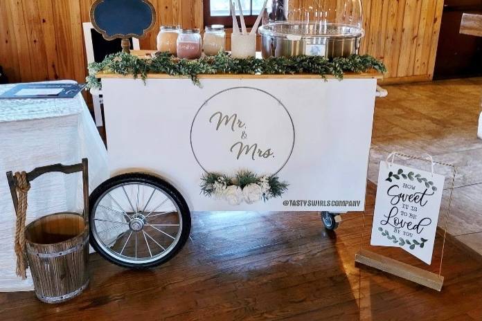 Wedding catering cart