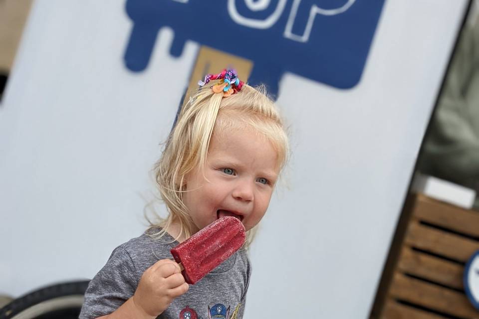 Young Girl enjoying a Fox Pop