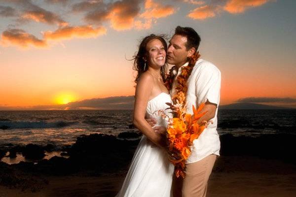 maui sunset wedding photography