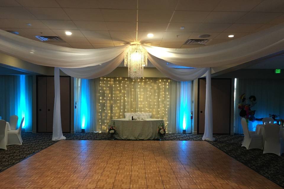 Chandelier and Draping