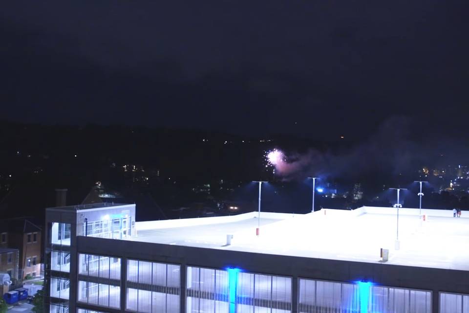 Fireworks over the venue