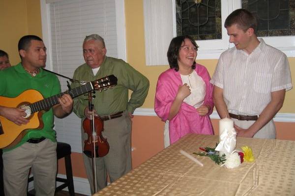 Lighting the candles