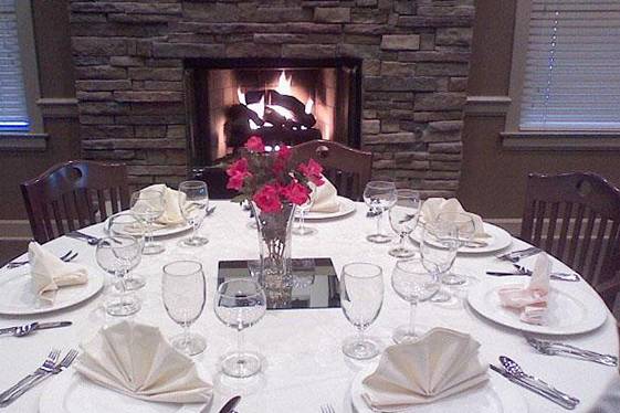 Place Setting in Front of Fire