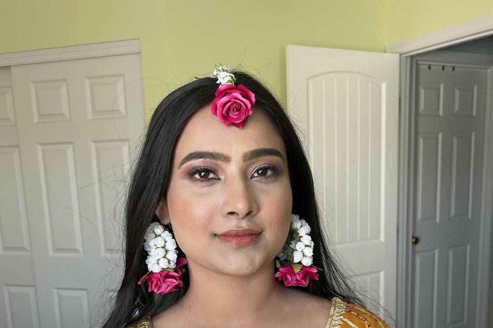 Bridesmaid makeup + hair