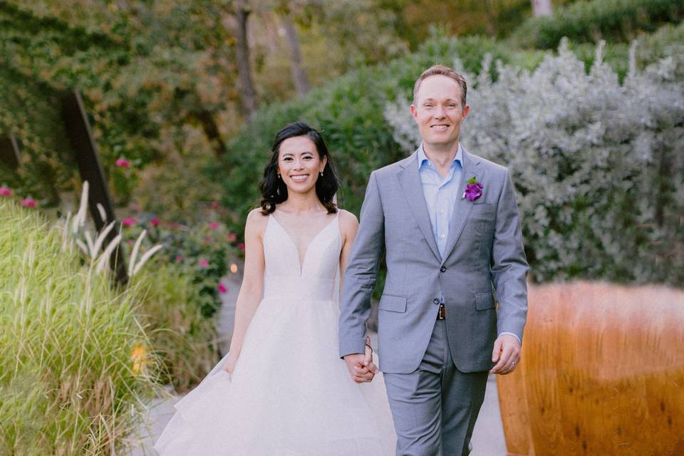 Newlyweds on the aisle