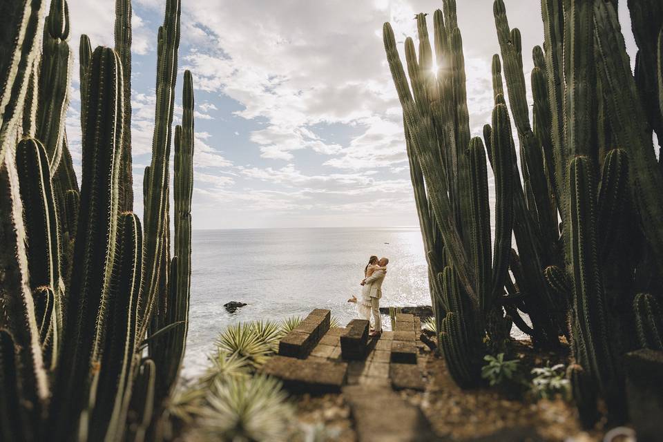 Tropical beach wedding