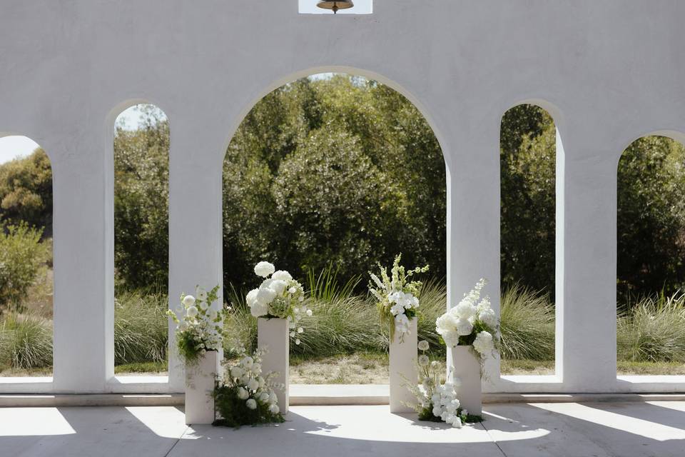 Outdoor wedding ceremony