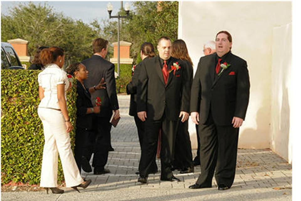 Preparing for the ceremony