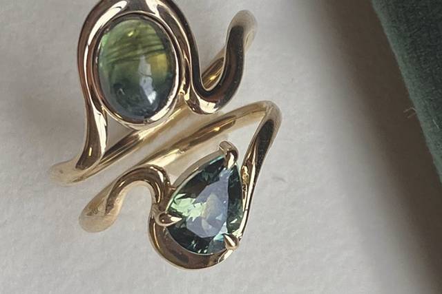 Bespoke engagement ring set