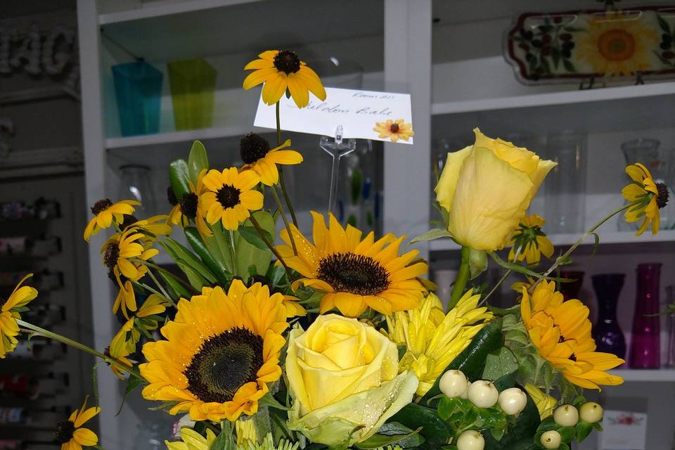 Bright and beautiful sunflowers