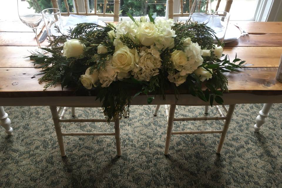 Sweetheart table flowers