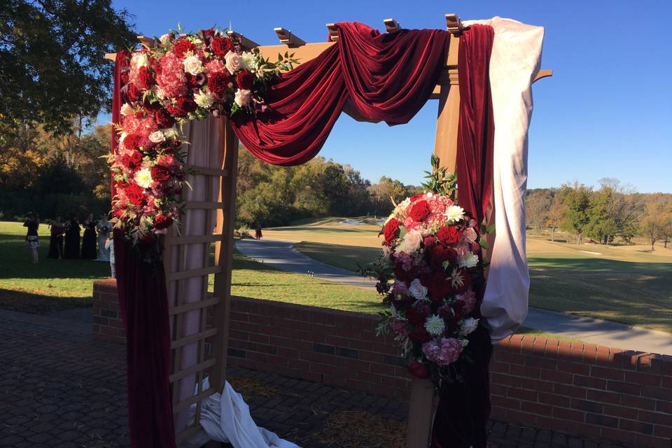 Corner and side arbor flowers