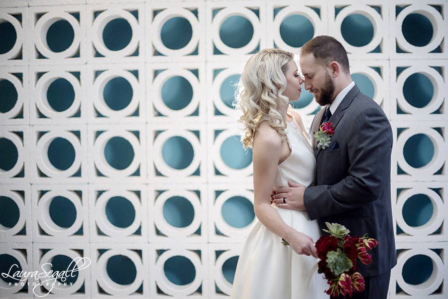 Mountain Shadows Resort. Mid century modern wedding inspiration in teal and red.