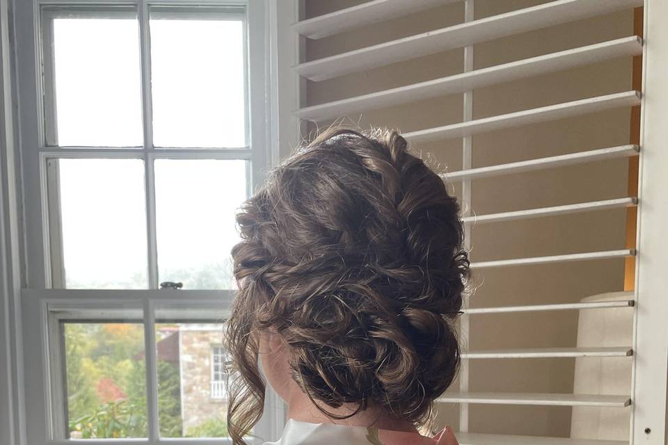 Brides hair