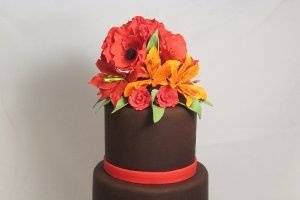 Poppies and Lillies Chocolate Cake