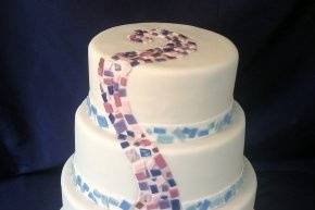 Gaudi inspired mosaic wedding cake