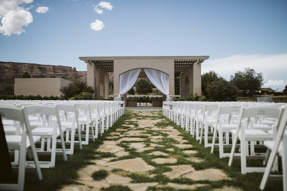 Beautiful vineyard setup