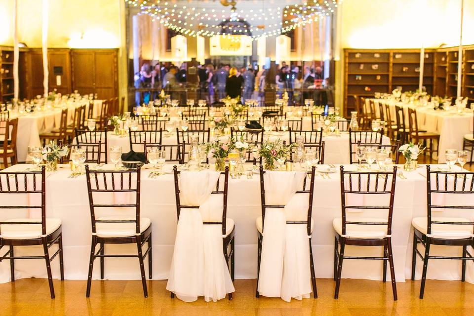 White reception design