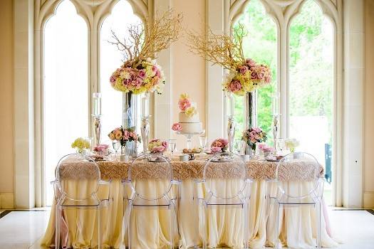 White table setup