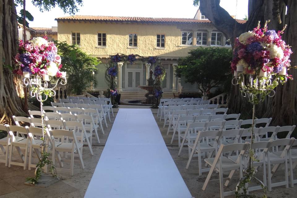 Wedding ceremony setup