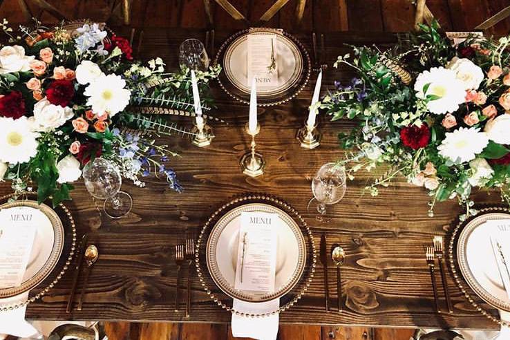 Rustic event tables