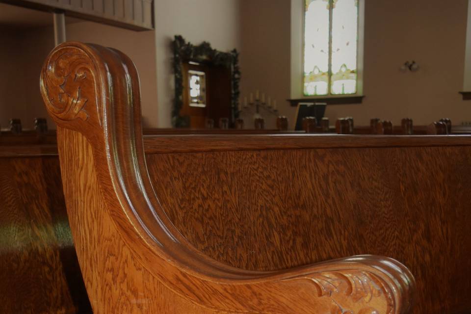 Hand Carved pews