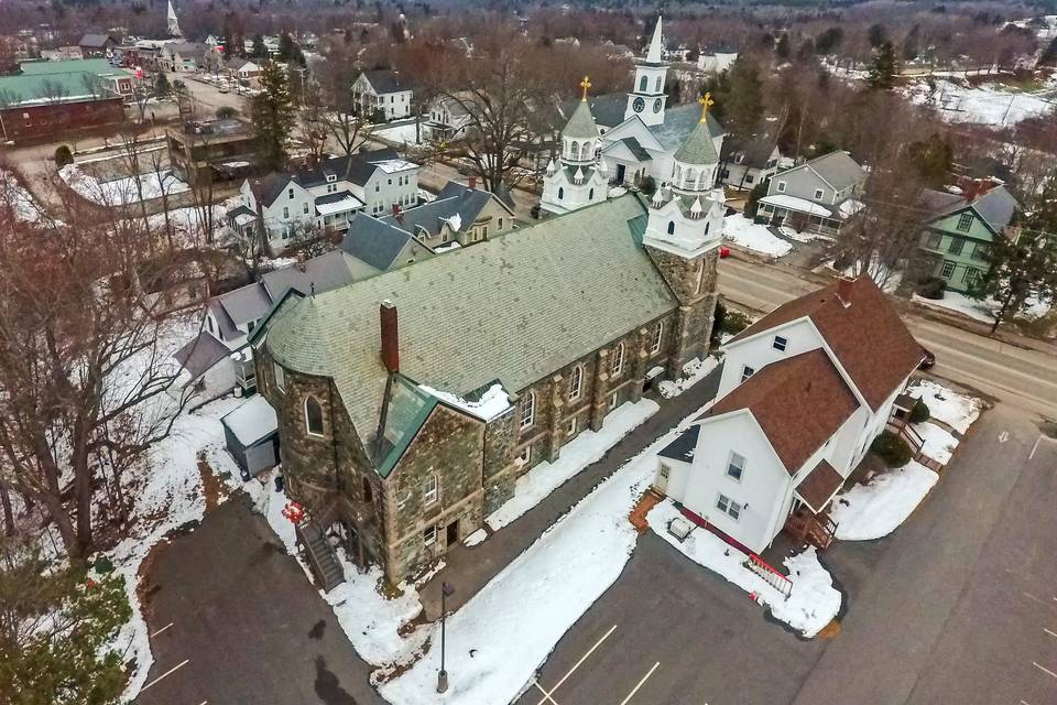 Ariel view of The Stone Manor