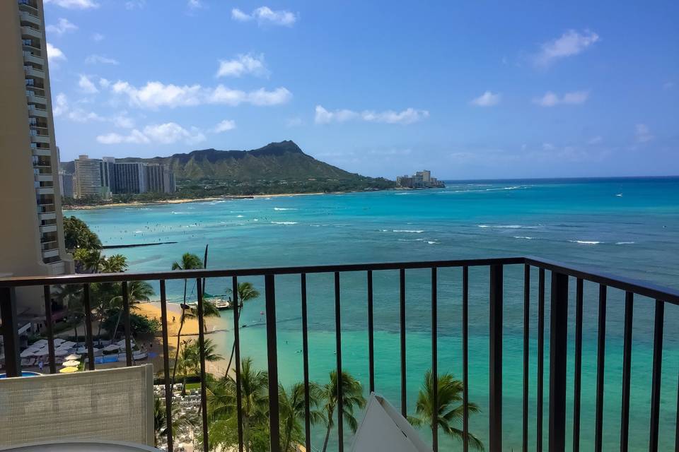 Looking out over the ocean