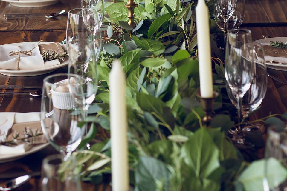 Long table flowers